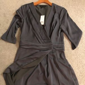 Banana Republic dark green wrap dress